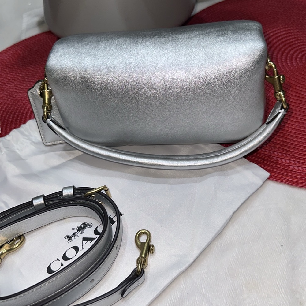 Coach Pillow Tabby Mini in Silver - Picture 5 of 8